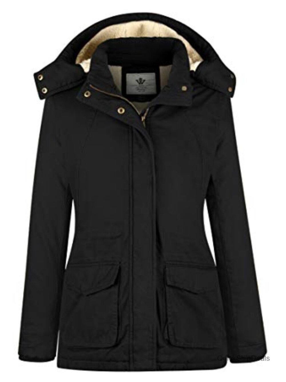 WenVen Women's Sherpa Lined Winter Parka Coat Heavy Warm Hooded Jacket